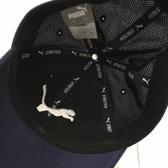NWOT PUMA Jaguar Baseball Cap L/XL Hat Dark Navy Blue Mesh Back Unisex - Picture 8 of 10
